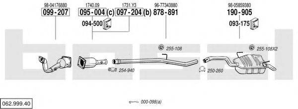 BOSAL 06299940 Система випуску ОГ