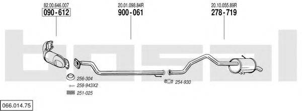 BOSAL 06601475 Система випуску ОГ