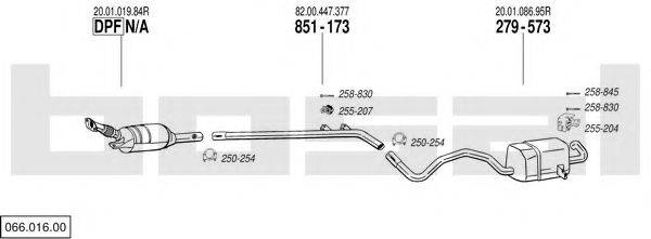 BOSAL 06601600 Система випуску ОГ