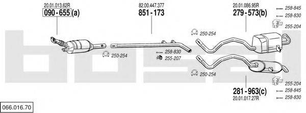 BOSAL 06601670 Система випуску ОГ