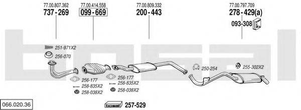 BOSAL 06602036 Система випуску ОГ