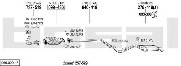 BOSAL 06602045 Система випуску ОГ