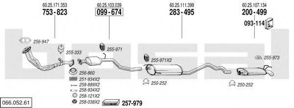 BOSAL 06605261 Система випуску ОГ