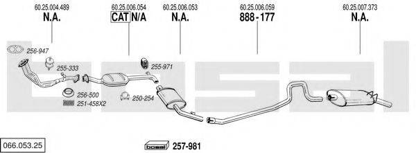 BOSAL 06605325 Система випуску ОГ