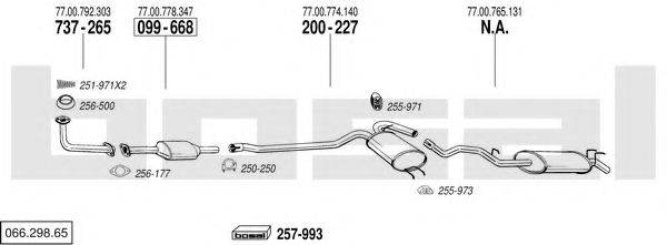 BOSAL 06629865 Система випуску ОГ