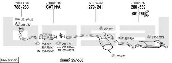 BOSAL 06643285 Система випуску ОГ