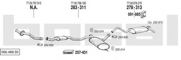 BOSAL 06648950 Система випуску ОГ