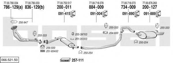 BOSAL 06652150 Система випуску ОГ