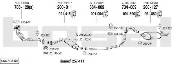 BOSAL 06652550 Система випуску ОГ