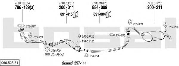 BOSAL 06652551 Система випуску ОГ