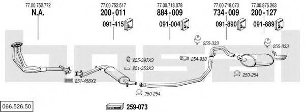 BOSAL 06652650 Система випуску ОГ