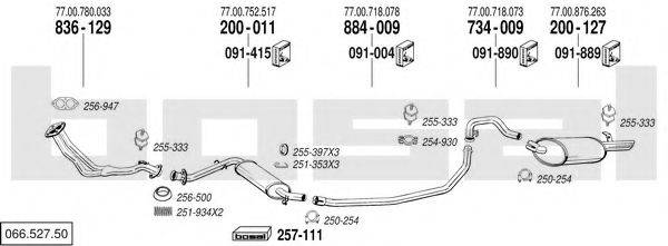 BOSAL 06652750 Система випуску ОГ