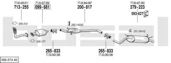 BOSAL 06657440 Система випуску ОГ