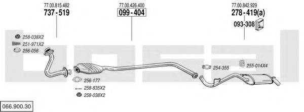 BOSAL 06690030 Система випуску ОГ