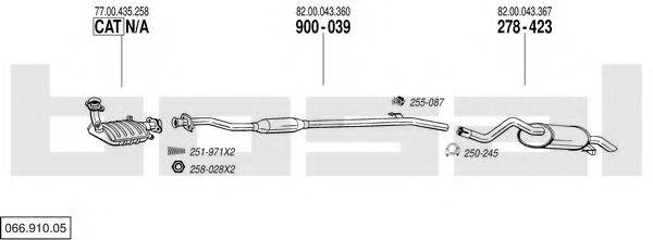 BOSAL 06691005 Система випуску ОГ