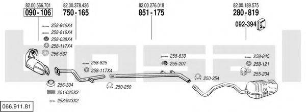 BOSAL 06691181 Система випуску ОГ