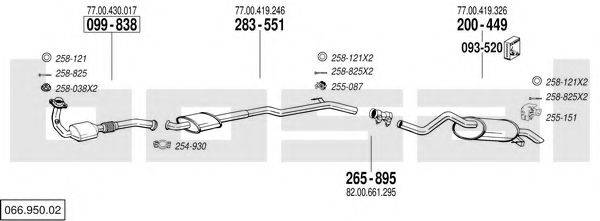 BOSAL 06695002 Система випуску ОГ