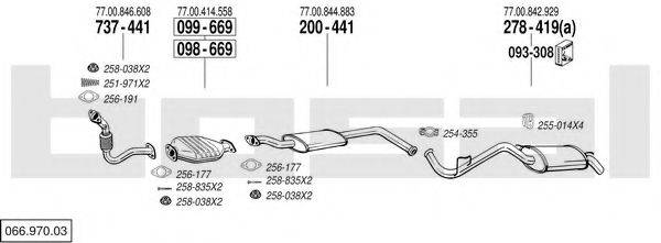 BOSAL 06697003 Система випуску ОГ