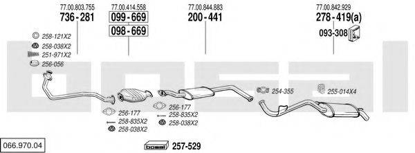 BOSAL 06697004 Система випуску ОГ