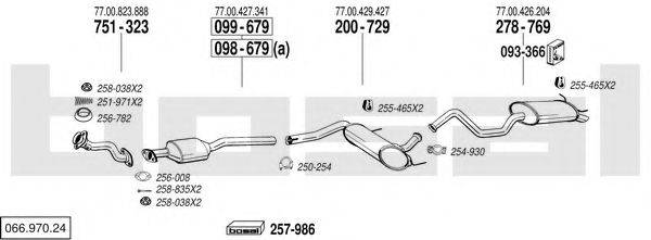 BOSAL 06697024 Система випуску ОГ