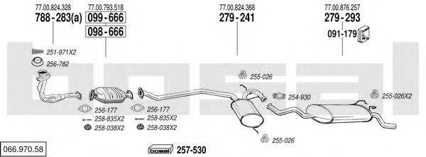 BOSAL 06697058 Система випуску ОГ