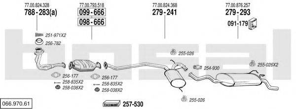 BOSAL 06697061 Система випуску ОГ