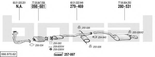 BOSAL 06697062 Система випуску ОГ