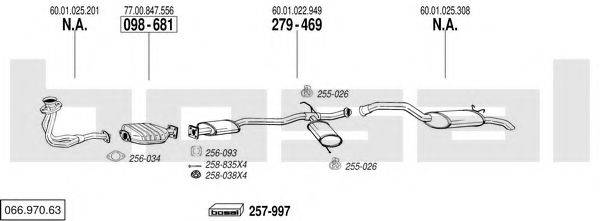 BOSAL 06697063 Система випуску ОГ