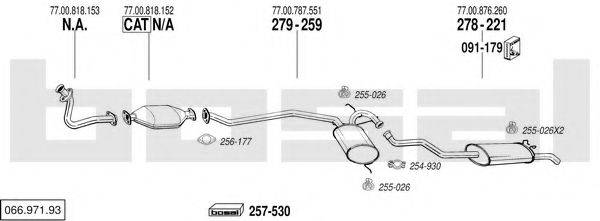 BOSAL 06697193 Система випуску ОГ