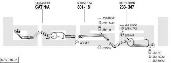 BOSAL 07301535 Система випуску ОГ