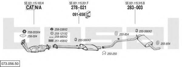 BOSAL 07305650 Система випуску ОГ