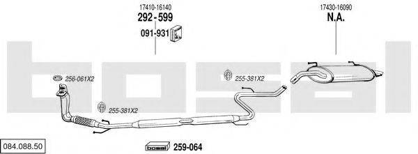 BOSAL 08408850 Система випуску ОГ