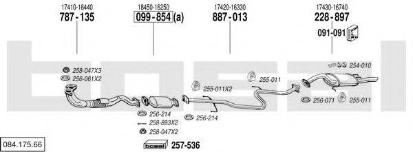 BOSAL 08417566 Система випуску ОГ