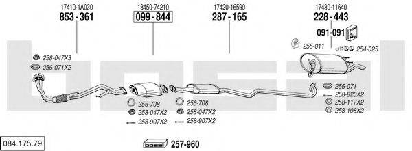 BOSAL 08417579 Система випуску ОГ