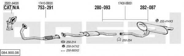 BOSAL 08490008 Система випуску ОГ