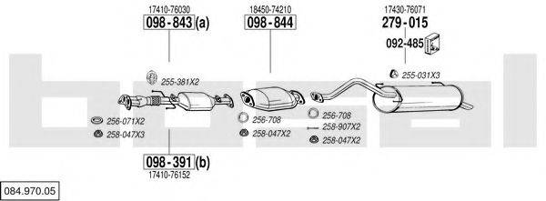 BOSAL 08497005 Система випуску ОГ