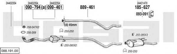 BOSAL 08819100 Система випуску ОГ