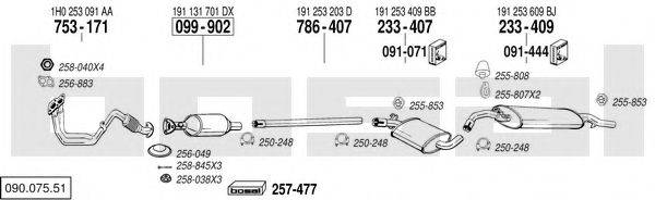 BOSAL 09007551 Система випуску ОГ