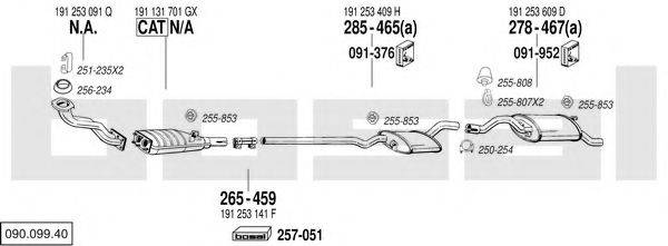 BOSAL 09009940 Система випуску ОГ