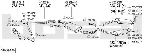 BOSAL 09039680 Система випуску ОГ