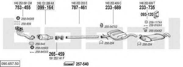 BOSAL 09065750 Система випуску ОГ