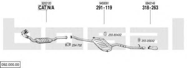 BOSAL 09200000 Система випуску ОГ