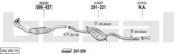 BOSAL 09228075 Система випуску ОГ