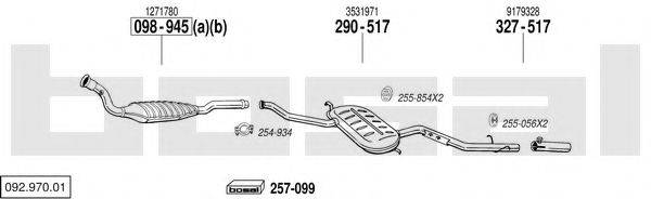 BOSAL 09297001 Система випуску ОГ