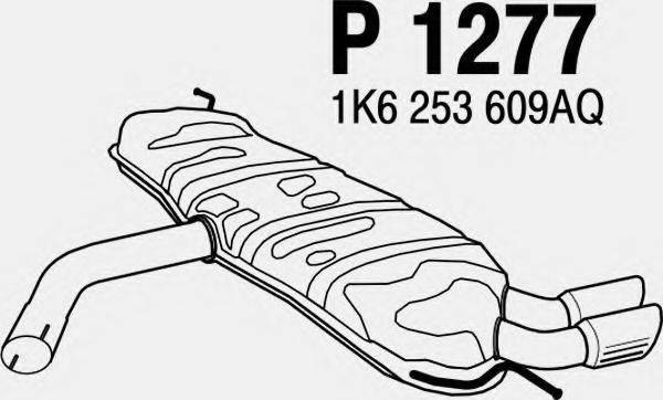 FENNO P1277 Глушник вихлопних газів кінцевий