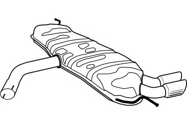 FENNO P1292 Глушник вихлопних газів кінцевий