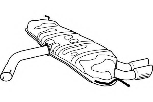 FENNO P1295 Глушник вихлопних газів кінцевий