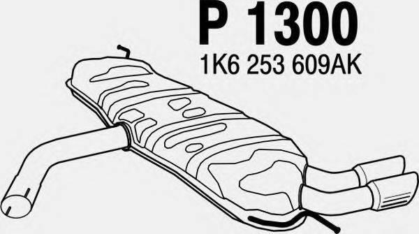 FENNO P1300 Глушник вихлопних газів кінцевий