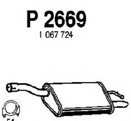 FENNO P2669 Глушник вихлопних газів кінцевий