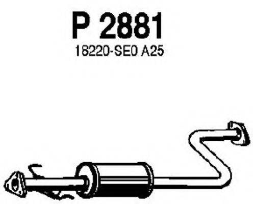 FENNO P2881 Середній глушник вихлопних газів